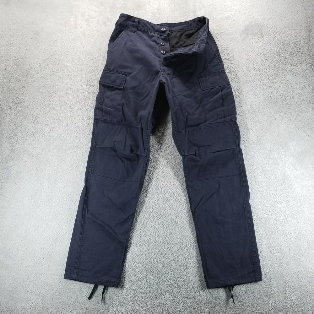 VTG Military Pants Mens‎ S Blue Rothco Ankle Tie Cargo Tactical Workwear Army